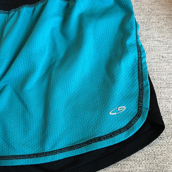 Champion teal and black athletic shorts - great condition! - Picture 2 of 4